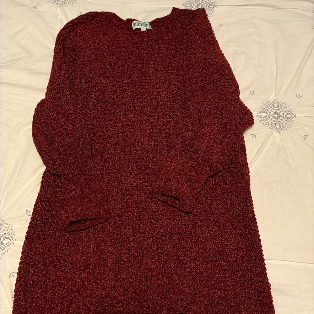 Rockin' C Red Textured Sweater